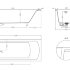 Ванна каменная встраиваемая матовая 170x75 Salini CASCATA KIT 104323MRF окрашена по RAL