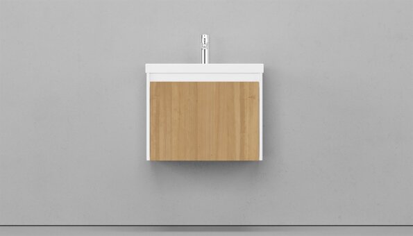 Тумба подвесная VELVEX Klaufs 60.1Y-617.216 с раковиной Cersanit COMO 60