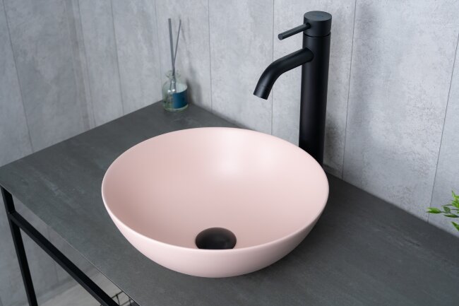 Раковина Gid 9081pkm 53403 накладная розовая матовая 36x36x14 Раковина Gid 9081pkm 53403 накладная розовая матовая 36x36x14