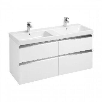 Тумба под раковину Roca The Gap 120 белый глянец 4 ящика ZRU9307637 Тумба под раковину Roca The Gap 120 белый глянец 4 ящика ZRU9307637
