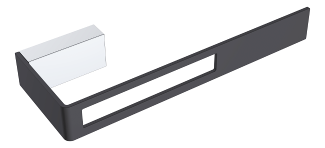 Полотенцедержатель черный/хром серия Q