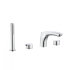 Смеситель Roca INSIGNIA на край ванны на 4 отверстия, излив 197 мм, с ручным душем, гибким шлангом 75A093AC00