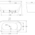 Акриловая ванна без перелива BELBAGNO BB61-1700-W0, 1700х750х600
