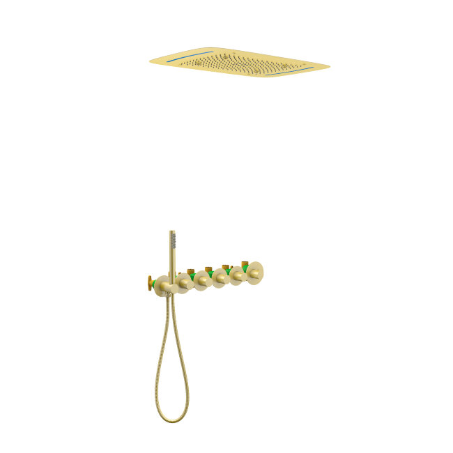 Душевая система встроенная с термостатом Timo Saona SX-2319/17SM золото матовое Душевая система встроенная с термостатом Timo Saona SX-2319/17SM золото матовое