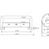Поручень включая полку 58 x 22 cм BEMETA HELP сталь