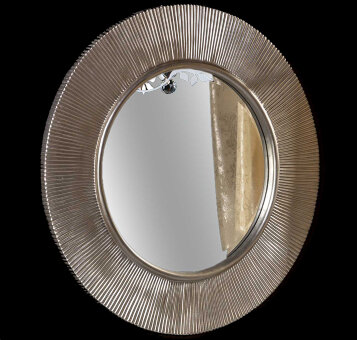 Зеркало SHINE серебро глянец с подсветкой d82