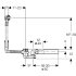 Слив для ванны Geberit, с поворотным механизмом, d52