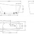Акриловая ванна без перелива BELBAGNO BB63-1800-W0, 1800х870х850