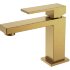 Cмеситель для умывальника Qubic Bronze