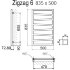 Полотенцесушитель Terma ZIGZAG 835/500 RAL9005 черный матовый