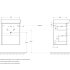 База под раковину подвесная BelBagno NEON-500-2C-SO-RS