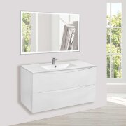 База под керамическую раковину Mia 1000 подвесная, 2 выкатных ящика soft close, G.White