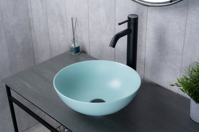 Раковина Gid 9081tifm 53402 накладная тиффани матовая 36x36x14 Раковина Gid 9081tifm 53402 накладная тиффани матовая 36x36x14