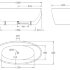 Акриловая ванна без перелива BELBAGNO BB69-1700-W0, 1700x820x600