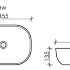 Умывальник чаша накладная прямоугольная (цвет Белый Матовый) Element 455*325*135мм