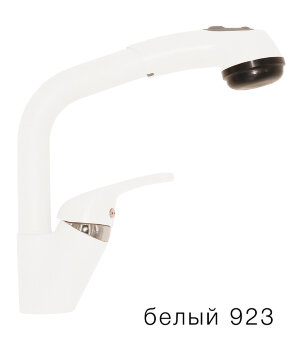 Смеситель для кухни с вытяжной лейкой TOLERO 679191 белый