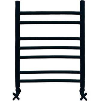 Полотенцесушитель Ника CLASSIC ЛП (Г2) 60/50 RAL9005 черный матовый с вентилями (комплект люкс)(-)