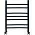 Полотенцесушитель Ника CLASSIC ЛП (Г2) 60/50 RAL9005 черный матовый с вентилями (комплект люкс)(-)