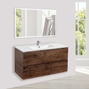 База под керамическую раковину Mia 1000 подвесная, 2 выкатных ящика soft close, R.Wood