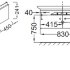 Тумба подвесная без раковины Jacob Delafon Presqu'Ile EB1100-V13