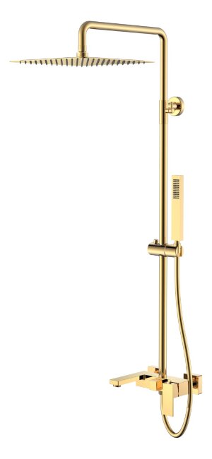 Стойка для душа Qubic Shinny Gold
