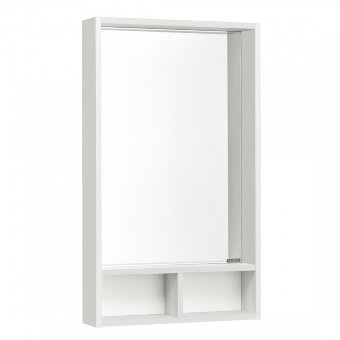 Зеркальный шкаф ЙОРК 50, белый, выбеленное дерево