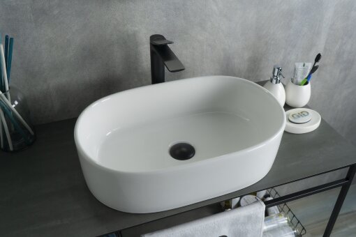 Раковина Gid N9025 51111 накладная белая 56x35x14 Раковина Gid N9025 51111 накладная белая 56x35x14