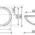 Умывальник овальный встраиваемый под столешницу Element 565*385*210мм, с крепежом и шаблоном для установки