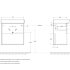 База под раковину подвесная BelBagno NEON-600-1C-SO-RS