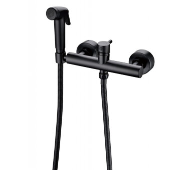 Смеситель с гигиеническим душем Bravat, черный D9141BW-RUS