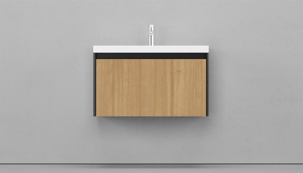 Тумба подвесная VELVEX Klaufs 80.1Y-617.217 с раковиной Cersanit COMO 80