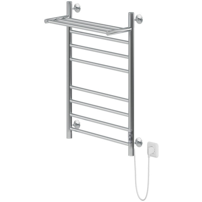 Полотенцесушитель Электрич.кабельный Ника WAY-2 80/50 с полкой правый тэн Полотенцесушитель Электрич.кабельный Ника WAY-2 80/50 с полкой правый тэн