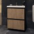 Тумба подвесная VELVEX Klaufs 60.2Y-617.217 с раковиной Cersanit COMO 60