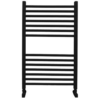 Полотенцесушитель Ника MODERN ЛМ-2 80/50 RAL9005 черный матовый с вентилями (комплект люкс)