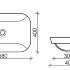 Умывальник прямоугольный встраиваемый сверху в столешницу Element 580*400*150мм