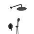 NAUTIC-DSIP-NOP Душевая система с переключателем для верхнего и ручного душа, верхний душ из стены, диаметр 25 см, верхняя лейка металл, исполнение Чёрный матовый NAUTIC-DSIP-NOP Душевая система с переключателем для верхнего и ручного душа, верхний душ из стены, диаметр 25 см, верхняя лейка металл, исполнение Чёрный матовый