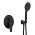 NAUTIC-DSIP-NOP Душевая система с переключателем для верхнего и ручного душа, верхний душ из стены, диаметр 25 см, верхняя лейка металл, исполнение Чёрный матовый NAUTIC-DSIP-NOP Душевая система с переключателем для верхнего и ручного душа, верхний душ из стены, диаметр 25 см, верхняя лейка металл, исполнение Чёрный матовый