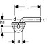 Сифон Geberit, для раковины для слива сильно загрязненной воды, с обжимным фитингом, вертикальный впуск, горизонтальный выпуск: d=50мм, d1=56мм, Черный