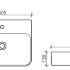 Умывальник AURA с 1 отверстием для смесителя, без перелива 600*470*135мм