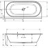 Акриловая ванна DESIRE CORNER LINKSWHITE GLOSSYRIHO FALL - CHROMSPARKLE SYSTEM/LED