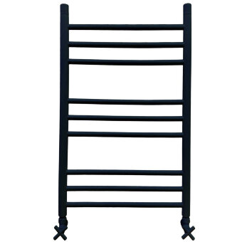 Полотенцесушитель Ника CLASSIC ЛП (Г2) 80/40 RAL9005 черный матовый с вентилями (комплект люкс)*