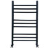 Полотенцесушитель Ника CLASSIC ЛП (Г2) 80/40 RAL9005 черный матовый с вентилями (комплект люкс)*