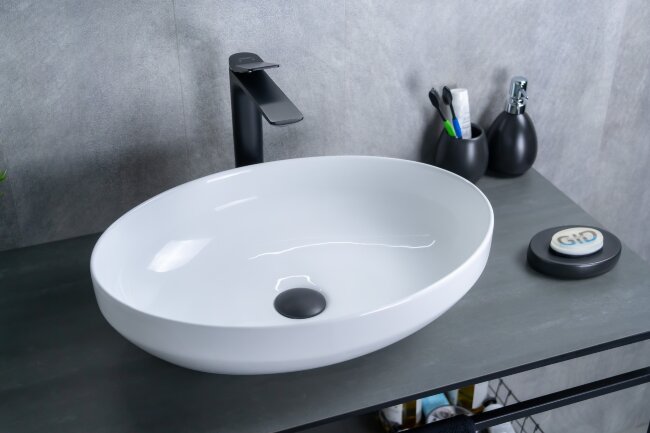 Раковина Gid D1469 51196 накладная белая 50x36x14.5