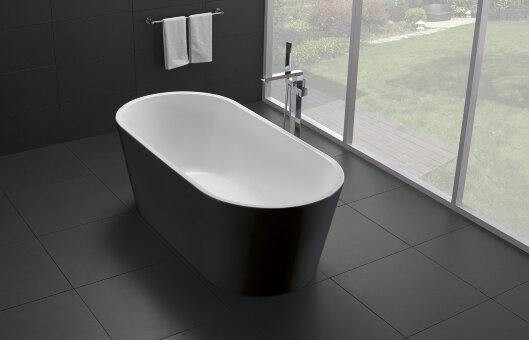 Акриловая ванна без перелива BELBAGNO BB71-1700-NERO-W0, 1700x800x600
