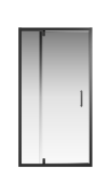 Душевая дверь Creto Astra 121-WTW-100-C-B-6 стекло прозрачное профиль черный, 100х195 см