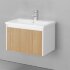Тумба подвесная VELVEX Klaufs 70.1Y-617.216 с раковиной Cersanit COMO 70