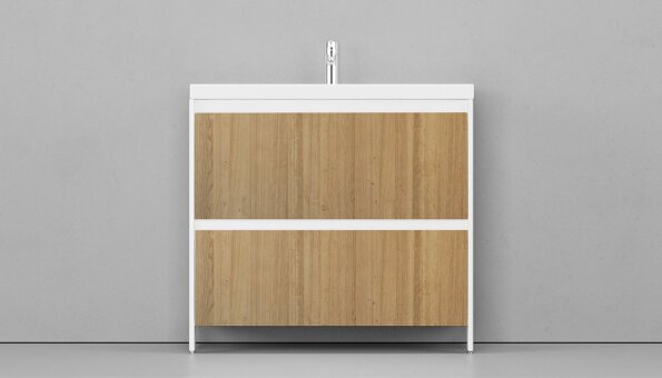 Тумба напольная Velvex Klaufs 80.2Y шатанэ / белый