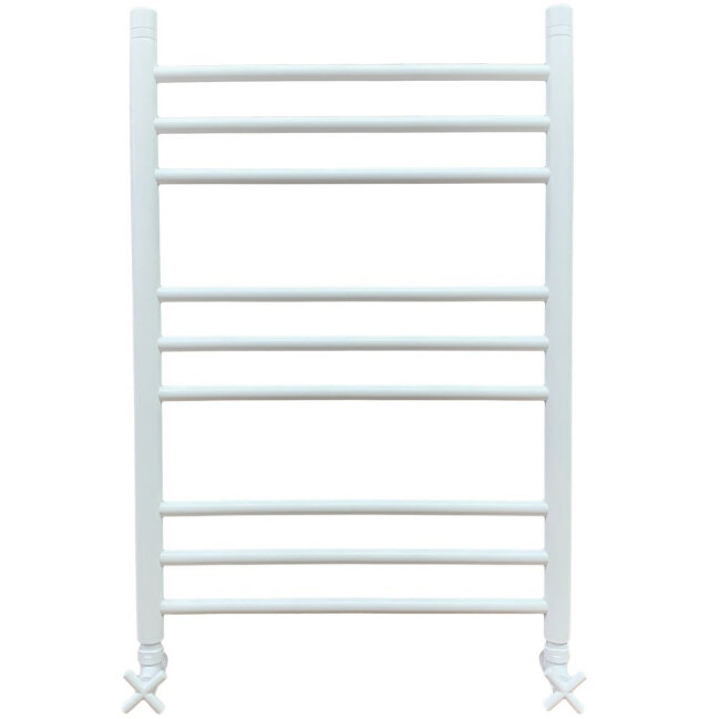 Полотенцесушитель Ника CLASSIC ЛП (Г2) 80/40 RAL9016 белый матовый с вентилями (комплект люкс)