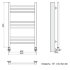 Полотенцесушитель Ника CLASSIC ЛП (Г2) 80/40 RAL9016 белый матовый с вентилями (комплект люкс)