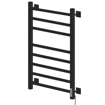 Полотенцесушитель Электрич.кабельный Ника STEP-2 80/40 RAL9005 черный матовый правый тэн